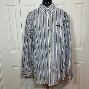 Chaps Ralph Lauren Easy Care Shirt Striped Size L